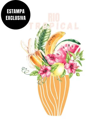 Vestido Plus Size Casual Confortável Tropical