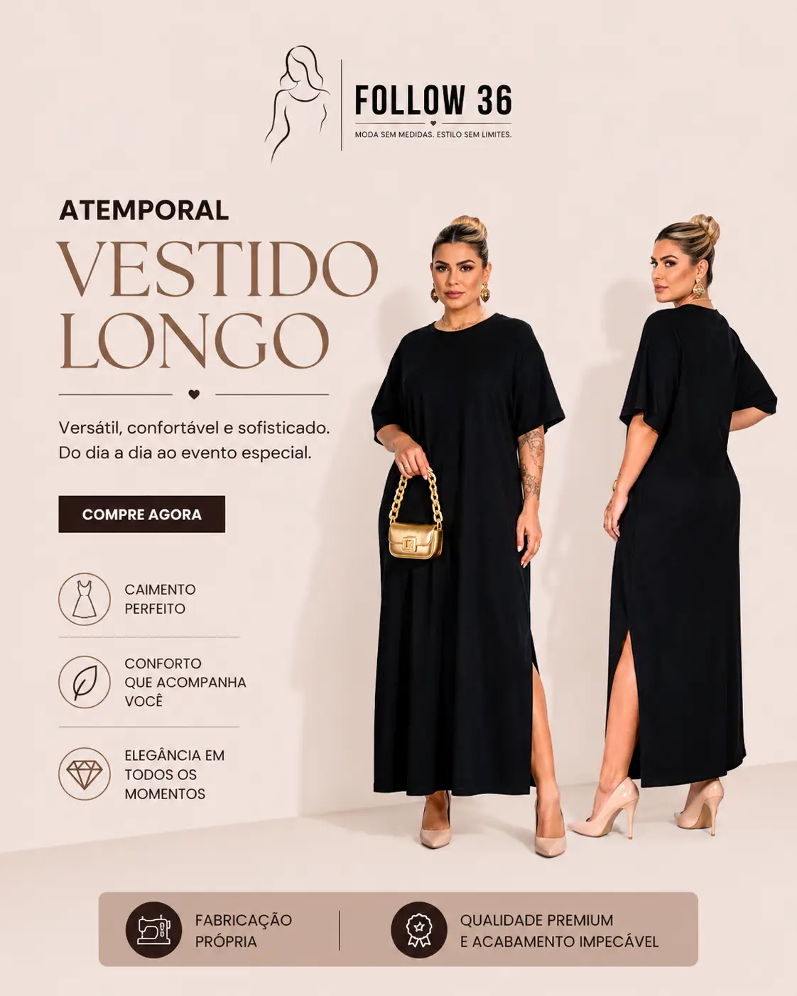 Follow 36 - Vestido Longo